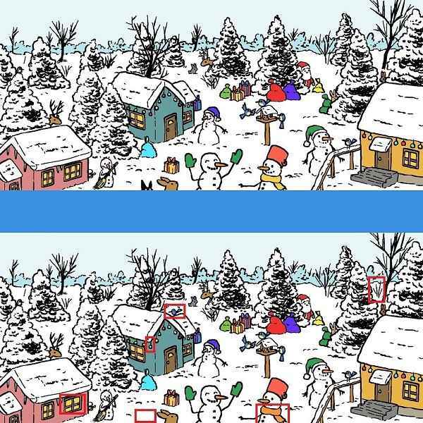 معمای تصویری: ۶ تفاوت بین دو تصویر را در ۲۰ ثانیه پیدا کنید!