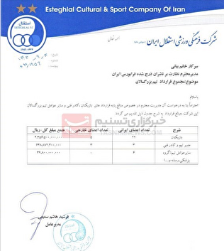 قرارداد نیم همتی استقلال با بازیکنان و مربیان